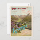 Auvergne France Vintage Poster 1898 Postkarte (Vorne/Hinten)
