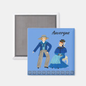 AUVERGNE, Frankreich Magnet (Vorderseite/Rückseite)