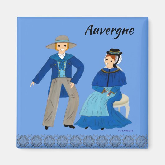 AUVERGNE, Frankreich Magnet (Vorne)