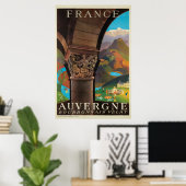 Auvergne, Frankreich, Reiseplakat Poster (Heimbüro)