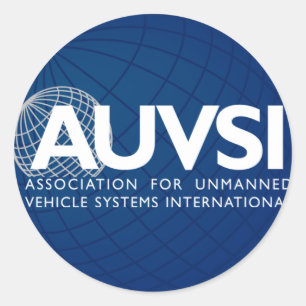 AUVSI Dark Round Aufkleber