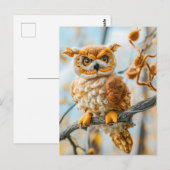 Auwl auf einer Verzweigung Postkarte (Vorne/Hinten)