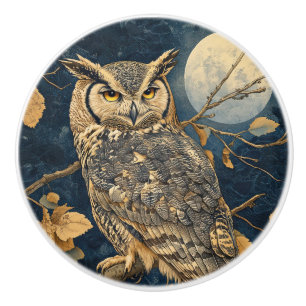 Auwl auf Perle mit Vollmond Keramikknauf