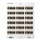 Auwl mit Mustache und Hut Adressaufkleber (Vorne)