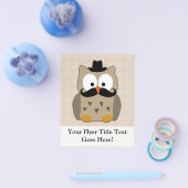 Auwl mit Mustache und Hut Flyer (Einzeln)