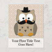 Auwl mit Mustache und Hut Flyer (Vorne)