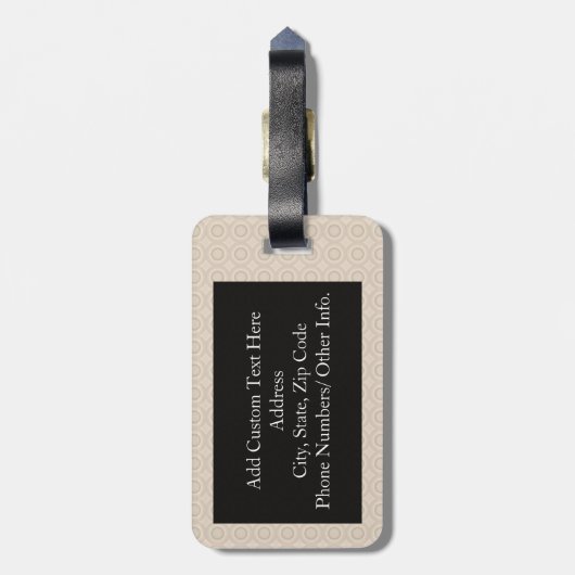 Auwl mit Mustache und Hut Gepäckanhänger (Rückseite vertikal)