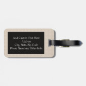 Auwl mit Mustache und Hut Gepäckanhänger (Rückseite horizontal)