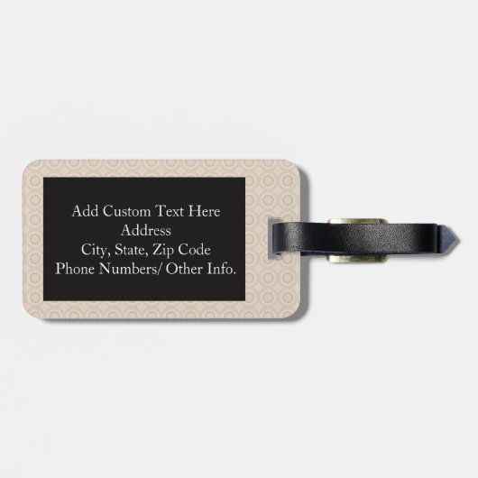 Auwl mit Mustache und Hut Gepäckanhänger (Rückseite horizontal)