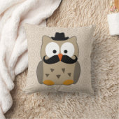 Auwl mit Mustache und Hut Kissen (Decke)
