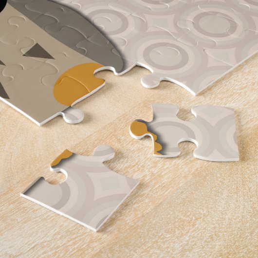 Auwl mit Mustache und Hut Puzzle (Seite)