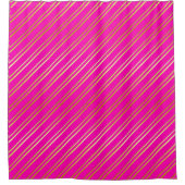 AUX GOLD STRIPEN AUF PINK Decor Set Duschvorhang (Vorderseite)