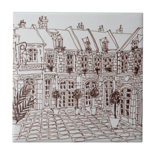 Aux Oignons, Altstadt| Lille, Frankreich Fliese (Vorderseite)