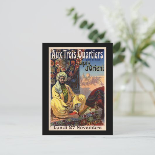 Aux Trois Quartiers Postkarte (Stehend Vorderseite)