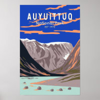 Auyuittuq Nationalpark Kanada Reisen Kunst Vintag