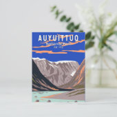 Auyuittuq Nationalpark Kanada Reisen Kunst Vintag Postkarte (Stehend Vorderseite)