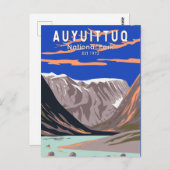 Auyuittuq Nationalpark Kanada Reisen Kunst Vintag Postkarte (Vorne/Hinten)