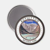 Auyuittuq Nationalpark Kanada Vintages Abzeichen Magnet (Vorderseite/Rückseite)