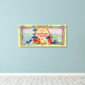 Auz Fleurs D'Alsace Soap LabelParis, Frankreich Leinwanddruck (Insitu (Holzboden))