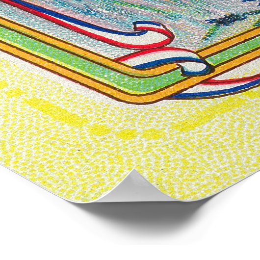 Auz Fleurs D'Alsace Soap LabelParis, Frankreich Poster (Ecke)