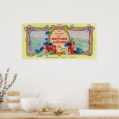 Auz Fleurs D'Alsace Soap LabelParis, Frankreich Poster (Küche)