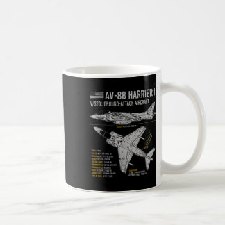 Av8b Harrier II Aircraft War Flugzeug Airplane Blu Kaffeetasse