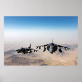 AV-8B Harrier II-Luftfahrzeug Poster (Vorne)