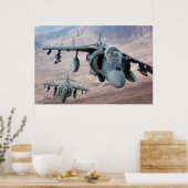 AV-8B Harrier II-Luftfahrzeug Poster (Küche)