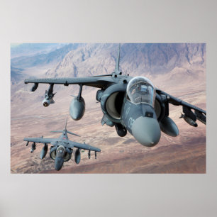 AV-8B Harrier II-Luftfahrzeug Poster