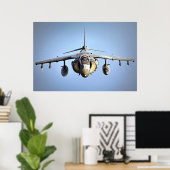 AV-8B Harrier II-Luftfahrzeug Poster (Heimbüro)