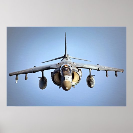 AV-8B Harrier II-Luftfahrzeug Poster (Vorne)
