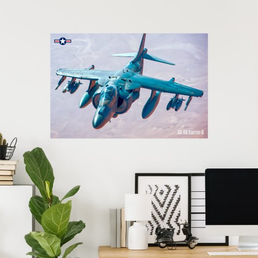 AV-8B HARRIER II POSTER (Heimbüro)