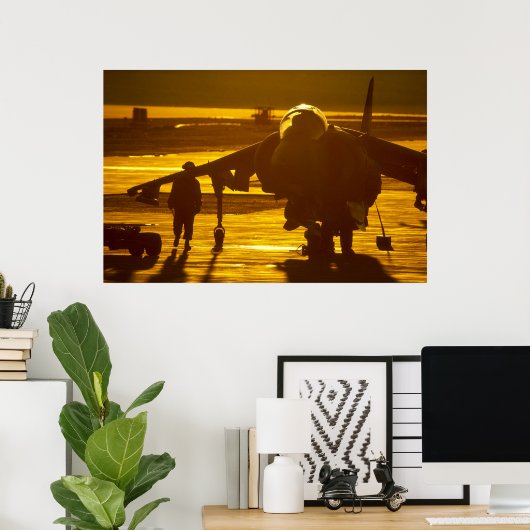 AV-8B Harrier Jet Poster (Heimbüro)
