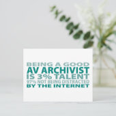 AV Archivist 3% Talent Postkarte (Stehend Vorderseite)