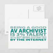 AV Archivist 3% Talent Postkarte (Vorne/Hinten)