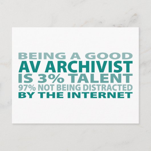 AV Archivist 3% Talent Postkarte (Vorderseite)