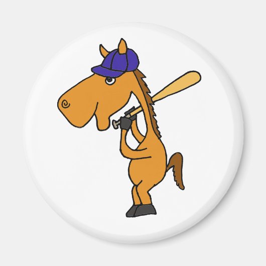 AV - Cartoon für Pferde im Baseball Magnet (Vorne)