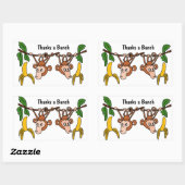 AV - Funny Monkeys Dank einer Bounch-Sticker Rechteckiger Aufkleber (Blatt)