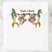 AV - Funny Monkeys Dank einer Bounch-Sticker Rechteckiger Aufkleber (Tasche)