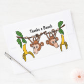 AV - Funny Monkeys Dank einer Bounch-Sticker Rechteckiger Aufkleber (Umschlag)