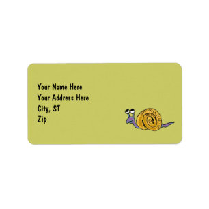 AV - Funny Snail Address Labels Adressaufkleber