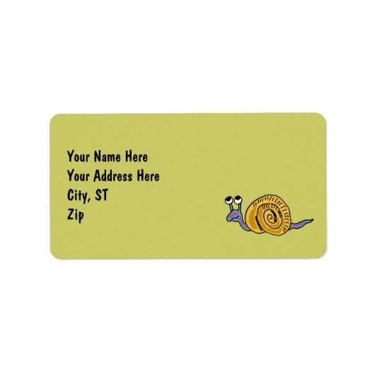 AV - Funny Snail Address Labels Adressaufkleber (Vorne)