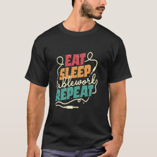 AV-Tech Audio-Visuelle-Technikerin Essen Schlafen T-Shirt
