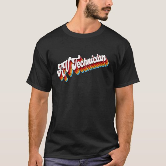 Av Techniker Jobbeurteilung Retro T-Shirt (Vorderseite)