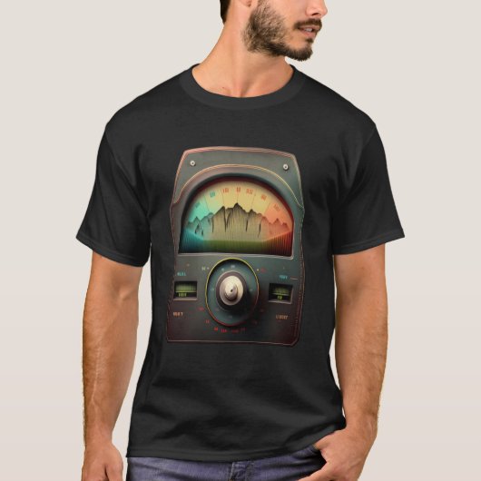 AV Techniker Volume VU Meter Audio Tech Sound Rec T-Shirt (Vorderseite)