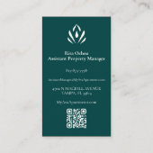 Ava Assistant Manager Business Card Visitenkarte (Rückseite)