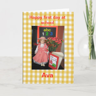 Ava beginnt Schulkarte Karte