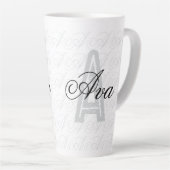 Ava Benutzername Schwarz Weiß Becher Milchtasse (Rechte Ecke)