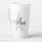 Ava Benutzername Schwarz Weiß Becher Milchtasse (Linke Ecke)