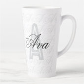 Ava Benutzername Schwarz Weiß Becher Milchtasse (Rechts)
